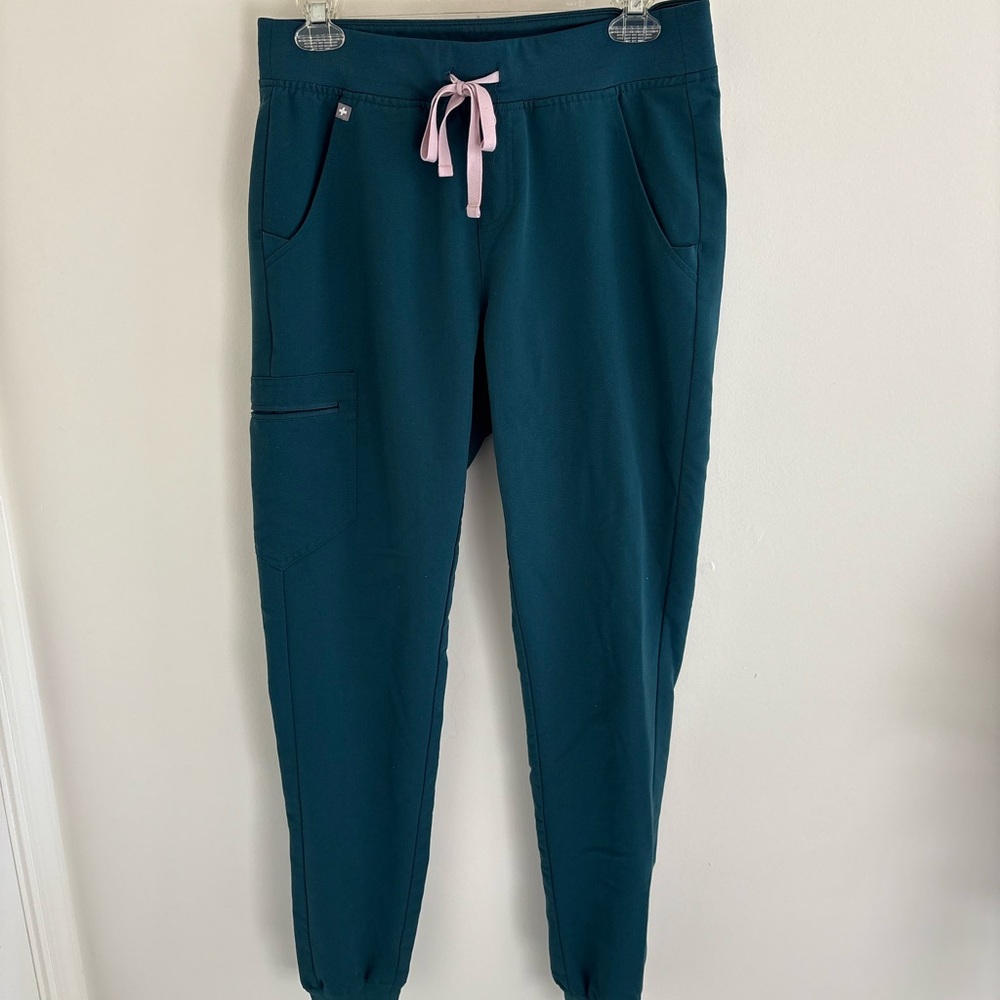 FIGS Caribbean Blue Zamora High Waisted Skinny Scrub Pants